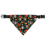Dia De Los Muertos Day Of The Dead Print Over The Collar Dog Bandana
