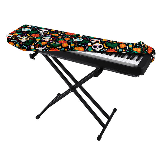 Dia De Los Muertos Day Of The Dead Print Piano Keyboard Cover
