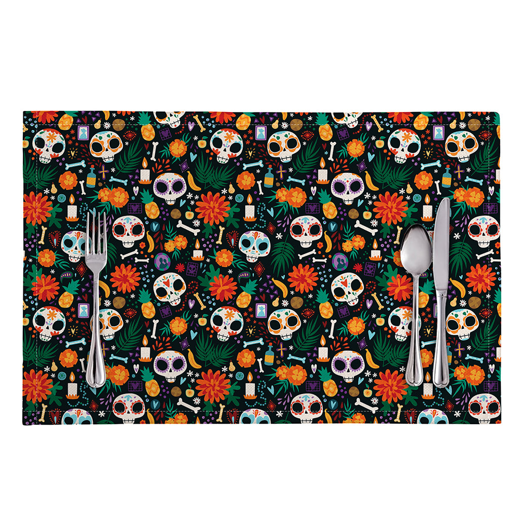Dia De Los Muertos Day Of The Dead Print Placemat
