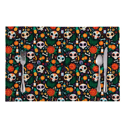 Dia De Los Muertos Day Of The Dead Print Placemat