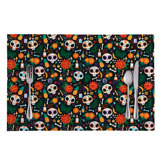 Dia De Los Muertos Day Of The Dead Print Placemat
