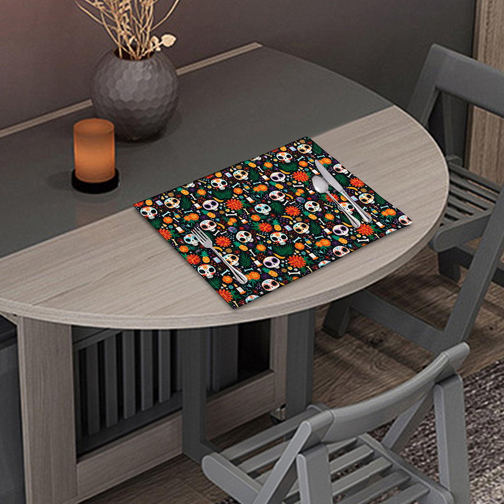 Dia De Los Muertos Day Of The Dead Print Placemat