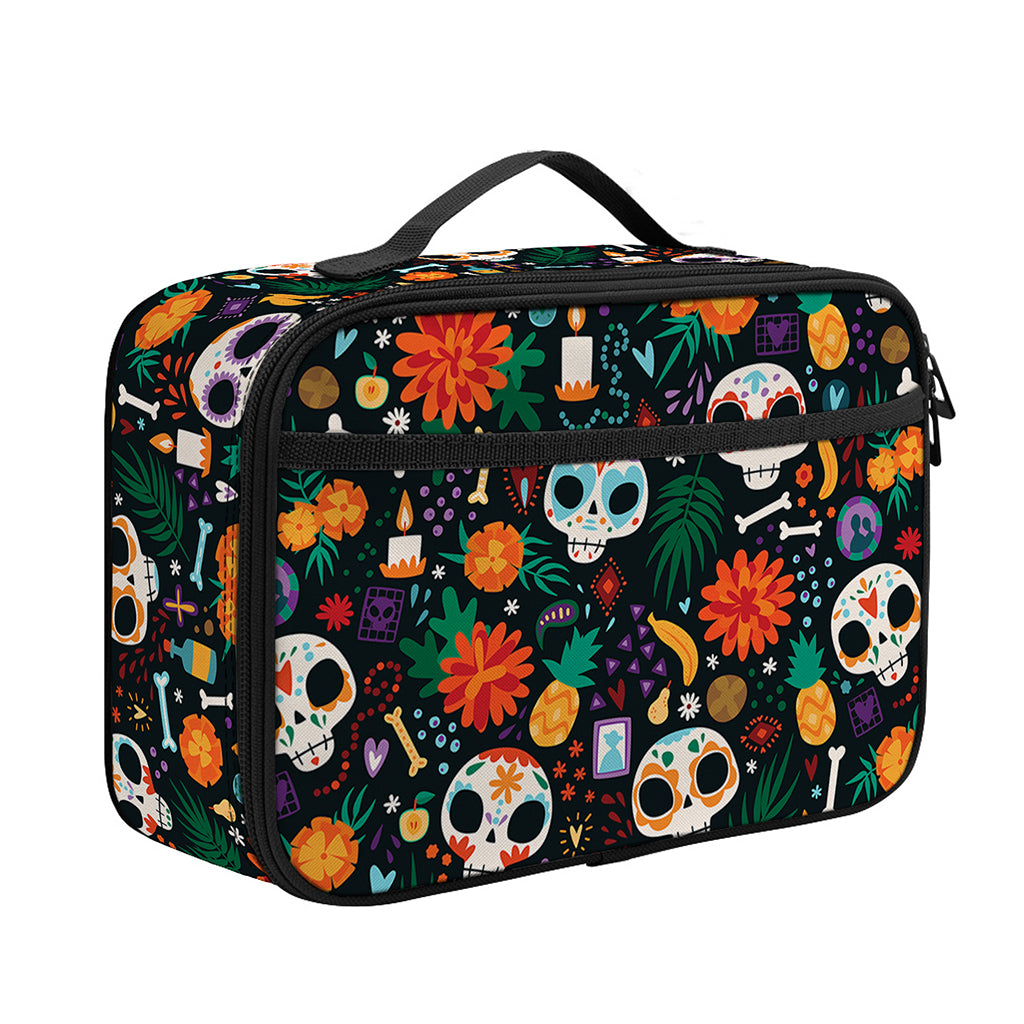 Dia De Los Muertos Day Of The Dead Print Portable Lunch Bag