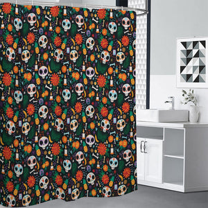 Dia De Los Muertos Day Of The Dead Print Premium Shower Curtain