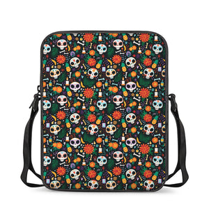 Dia De Los Muertos Day Of The Dead Print Rectangular Crossbody Bag