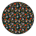 Dia De Los Muertos Day Of The Dead Print Round Floor Mat