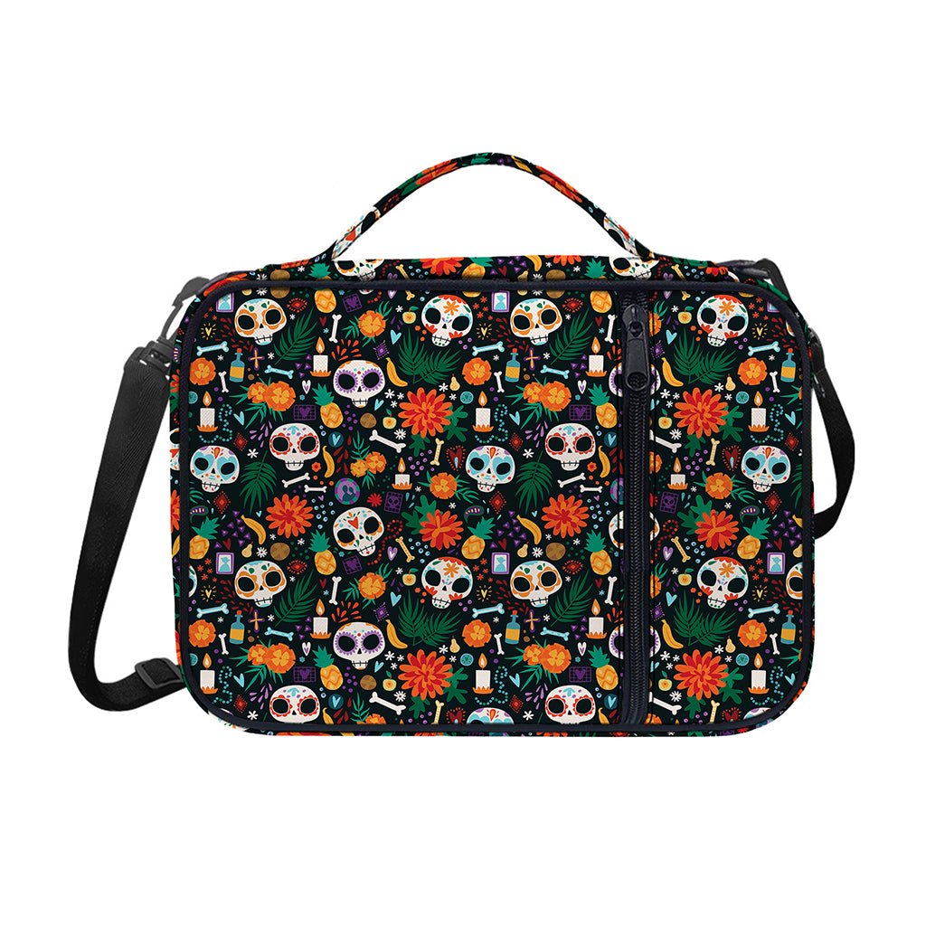 Dia De Los Muertos Day Of The Dead Print Shoulder Strap Bible Bag