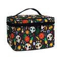 Dia De Los Muertos Day Of The Dead Print Travel Makeup Bag
