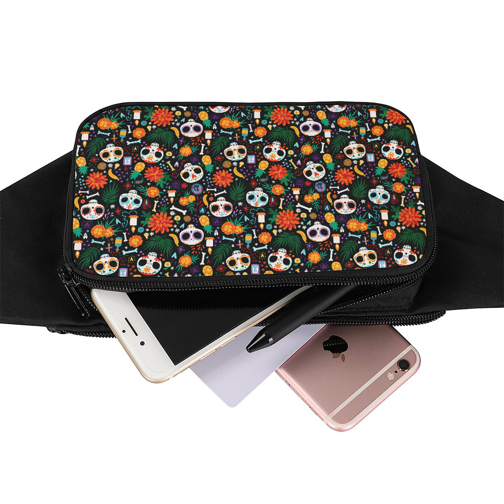 Dia De Los Muertos Day Of The Dead Print Waist Bag