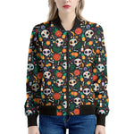 Dia De Los Muertos Day Of The Dead Print Women's Bomber Jacket