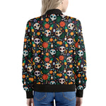 Dia De Los Muertos Day Of The Dead Print Women's Bomber Jacket