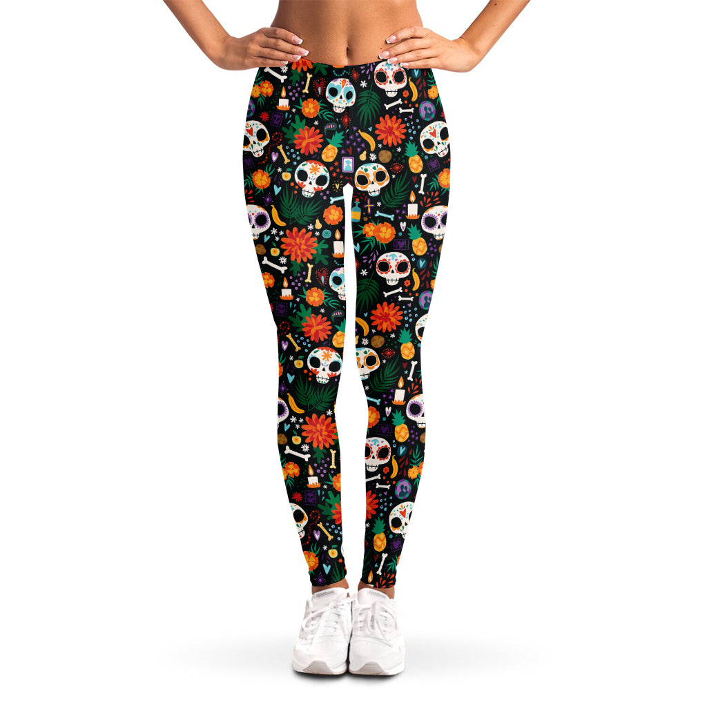 Dia De Los Muertos Day Of The Dead Print Women's Leggings