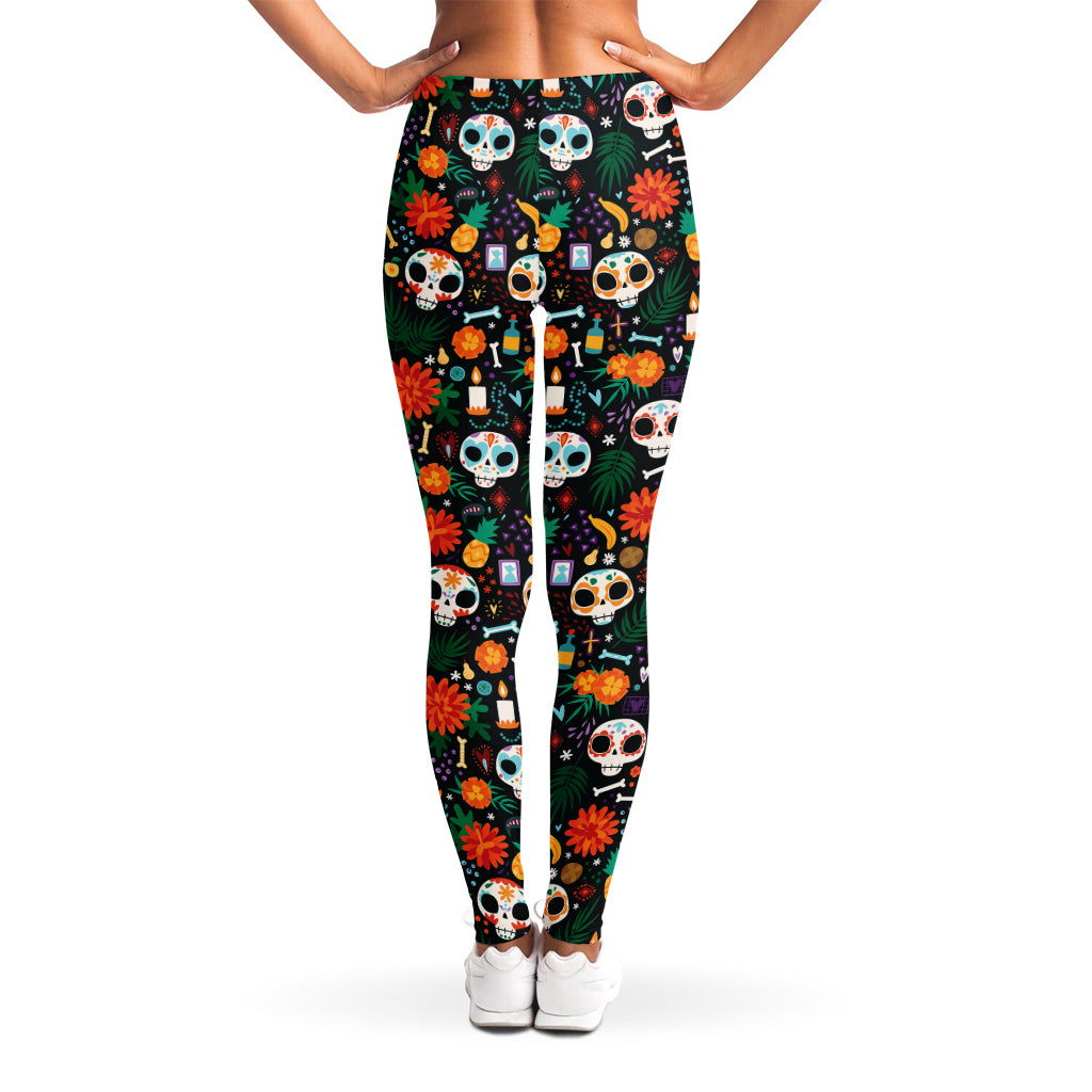 Dia De Los Muertos Day Of The Dead Print Women's Leggings