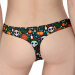 Dia De Los Muertos Day Of The Dead Print Women's Thong