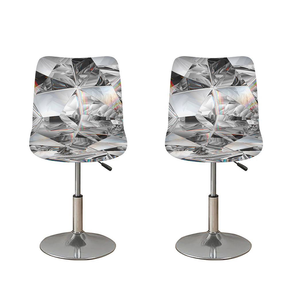 Diamond Artwork Print Bar Stool Covers