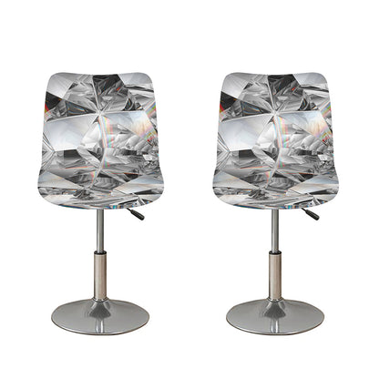 Diamond Artwork Print Bar Stool Covers