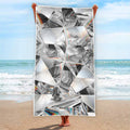Diamond Artwork Print Beach Towel