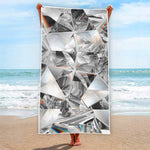 Diamond Artwork Print Beach Towel