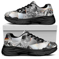 Diamond Artwork Print Black Chunky Shoes