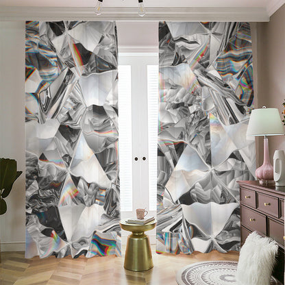 Diamond Artwork Print Blackout Pencil Pleat Curtains