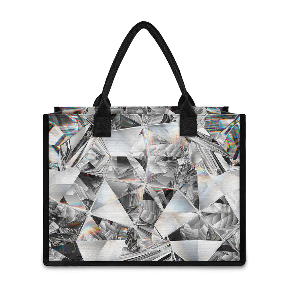 Diamond Artwork Print Canvas Tote Bag