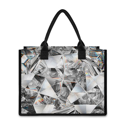 Diamond Artwork Print Canvas Tote Bag