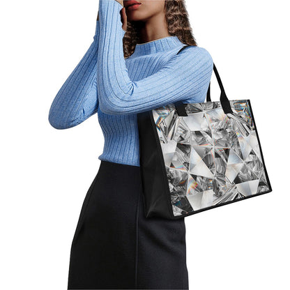 Diamond Artwork Print Canvas Tote Bag