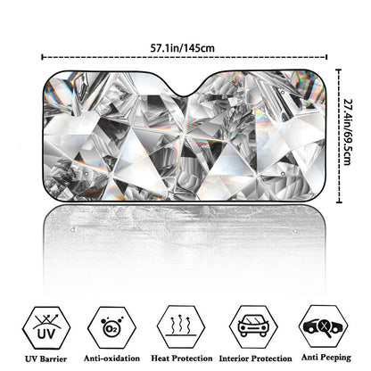 Diamond Artwork Print Car Windshield Sun Shade