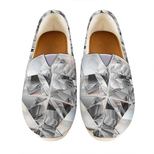Diamond Artwork Print Casual Shoes