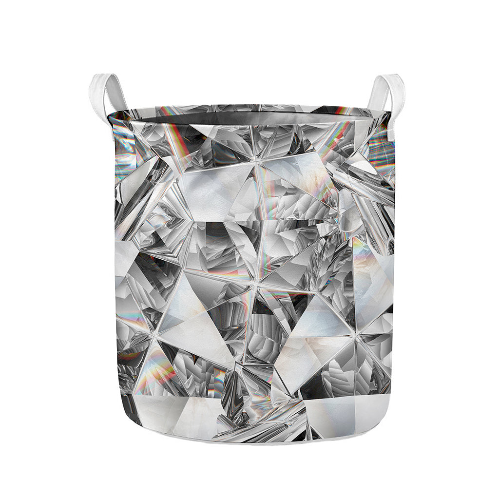 Diamond Artwork Print Collapsible Laundry Basket