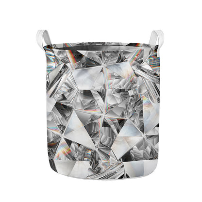 Diamond Artwork Print Collapsible Laundry Basket