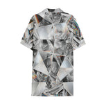 Diamond Artwork Print Cotton Hawaiian Shirt