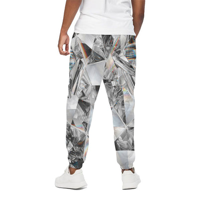 Diamond Artwork Print Cotton Pants