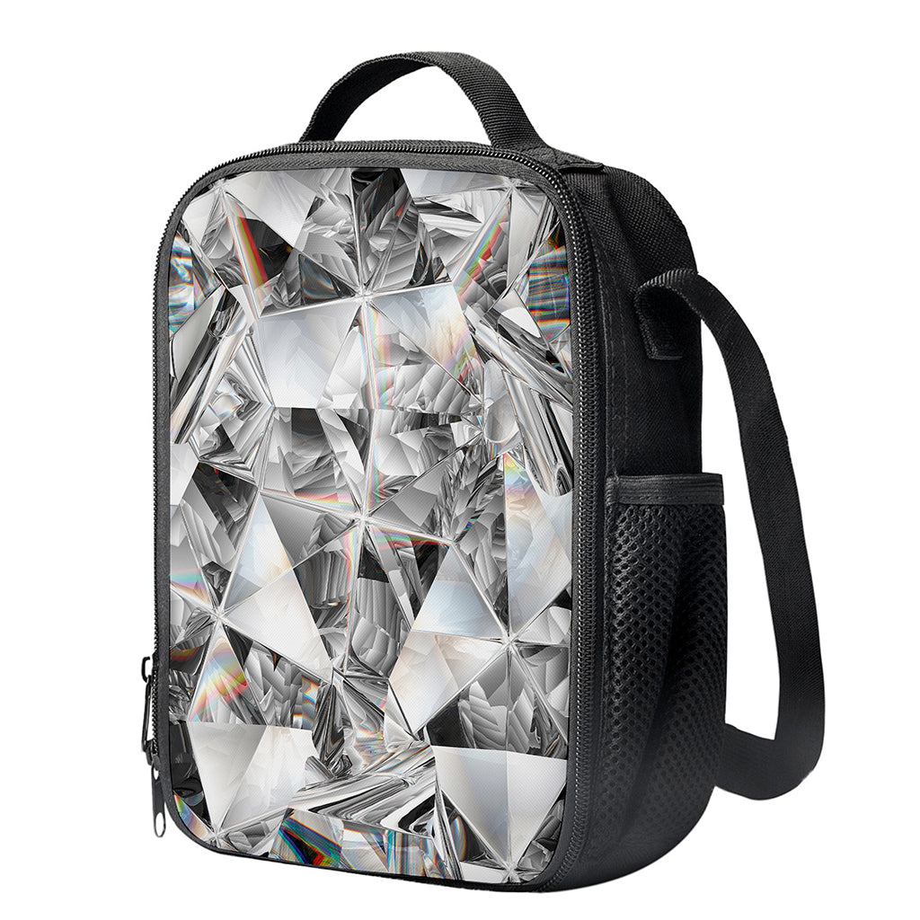 Diamond Artwork Print Crossbody Lunch Bag