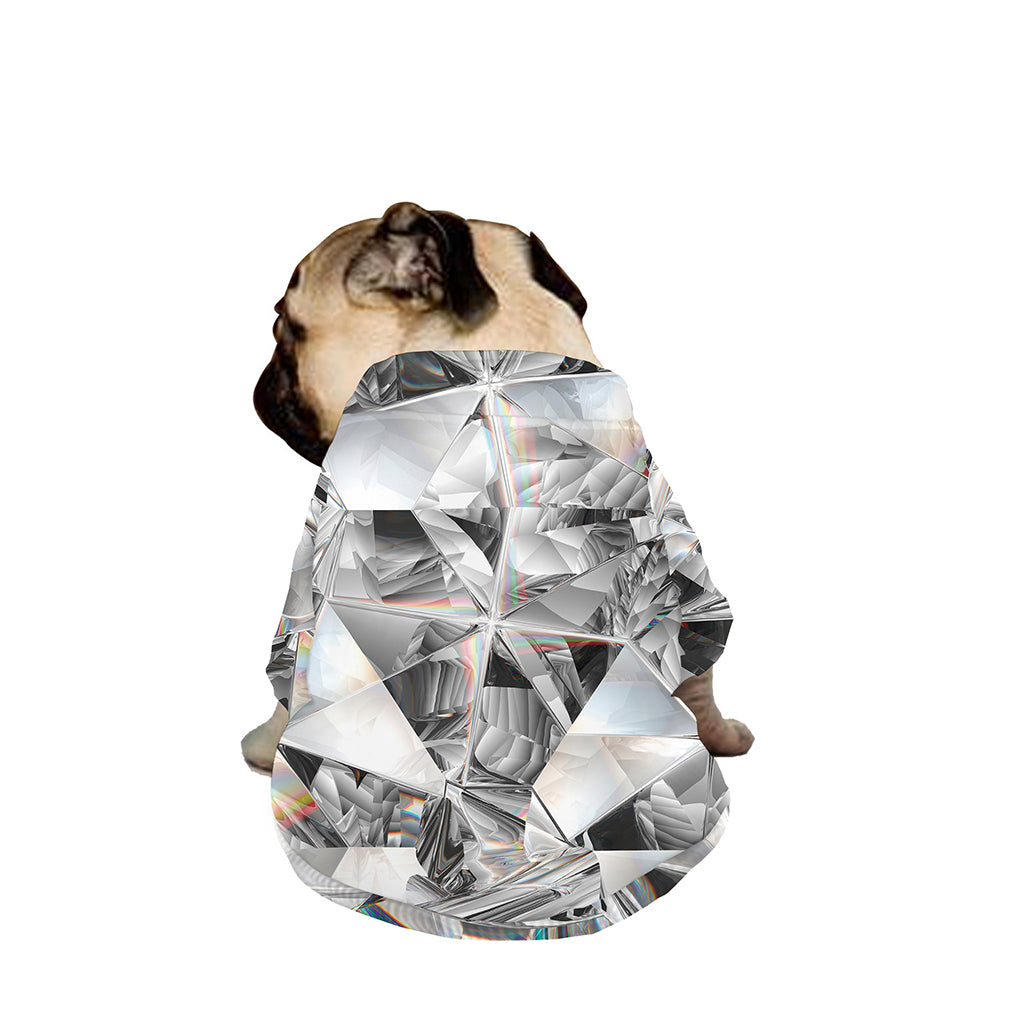 Diamond Artwork Print Dog Zip Up Jacket