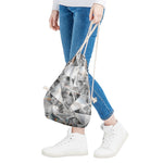 Diamond Artwork Print Drawstring Bag
