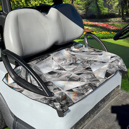 Diamond Artwork Print Golf Cart Seat Cover