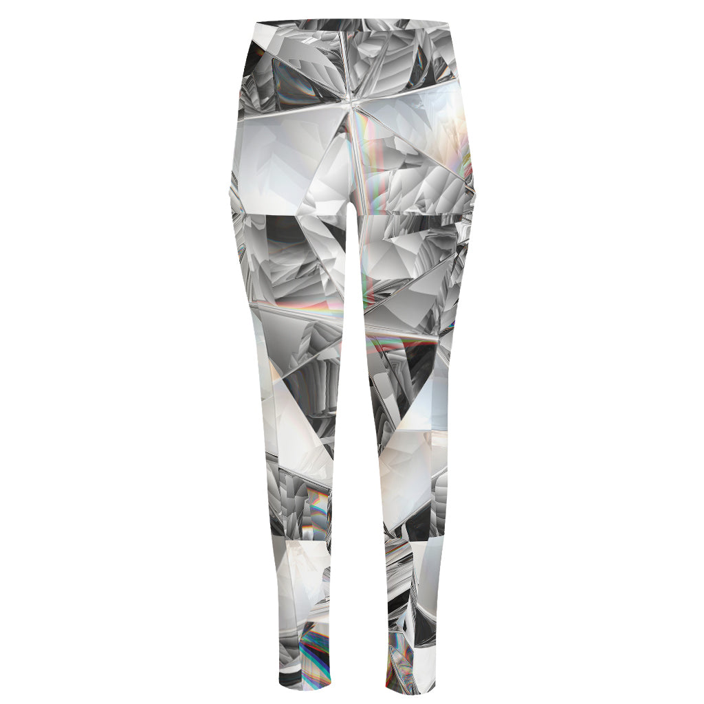 Diamond Artwork Print High-Waisted Pocket Leggings