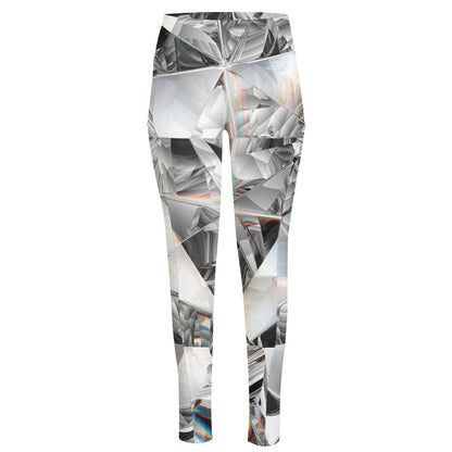 Diamond Artwork Print High-Waisted Pocket Leggings