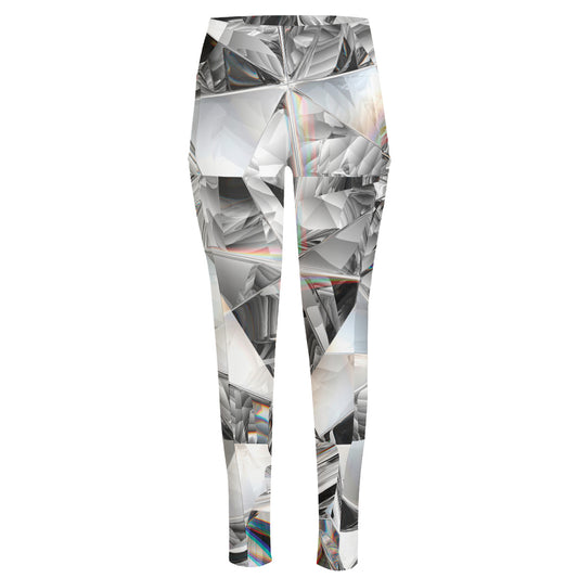Diamond Artwork Print High-Waisted Pocket Leggings