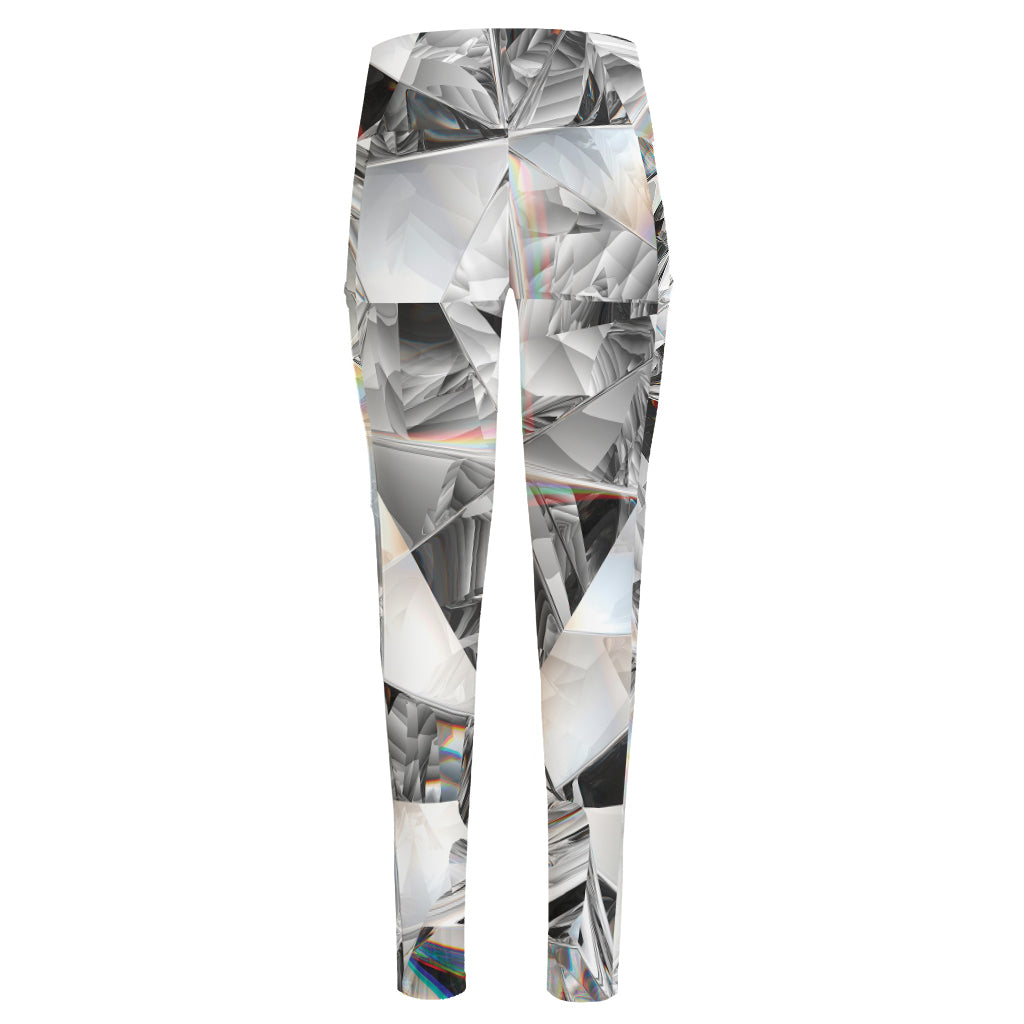 Diamond Artwork Print High-Waisted Pocket Leggings