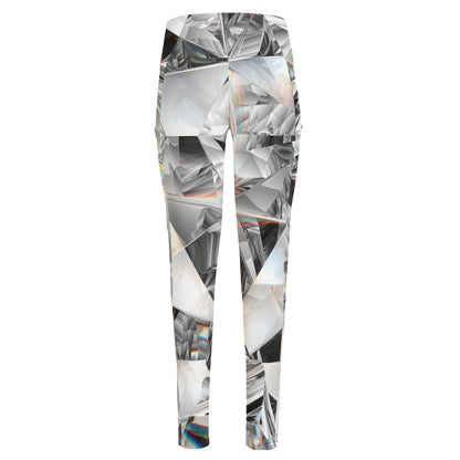 Diamond Artwork Print High-Waisted Pocket Leggings