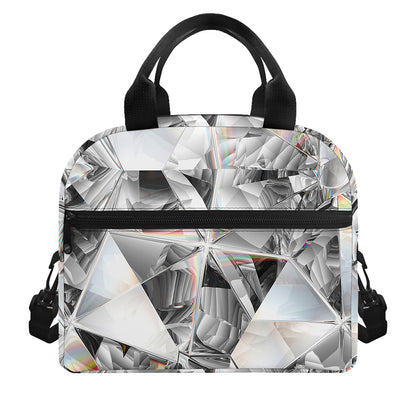 Diamond Artwork Print Insulated Lunch Bag