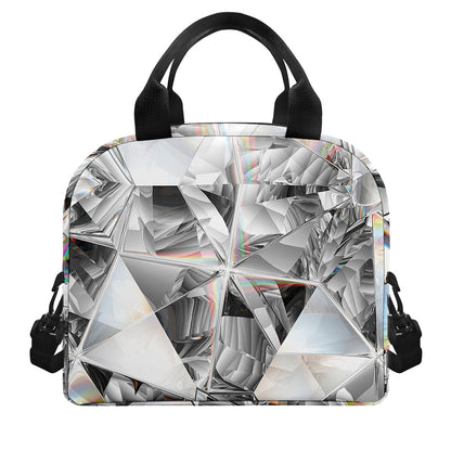 Diamond Artwork Print Insulated Lunch Bag