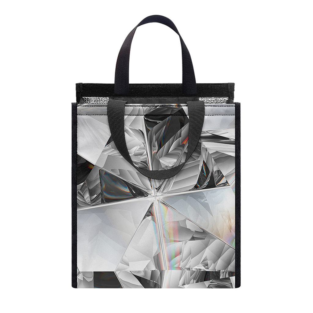 Diamond Artwork Print Insulated Lunch Tote