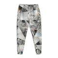 Diamond Artwork Print Jogger Pants