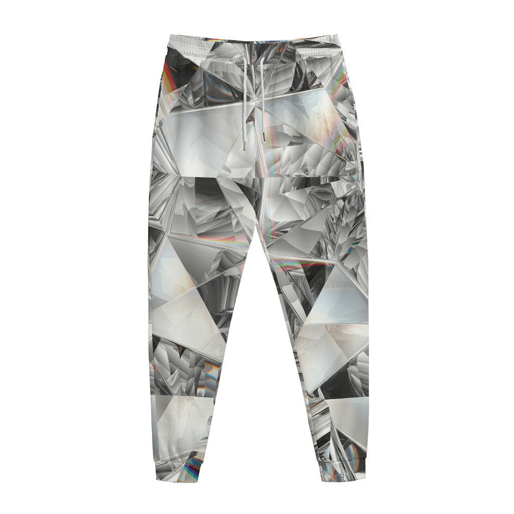 Diamond Artwork Print Jogger Pants