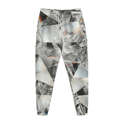 Diamond Artwork Print Jogger Pants