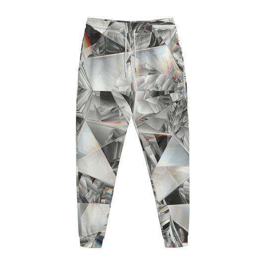 Diamond Artwork Print Jogger Pants