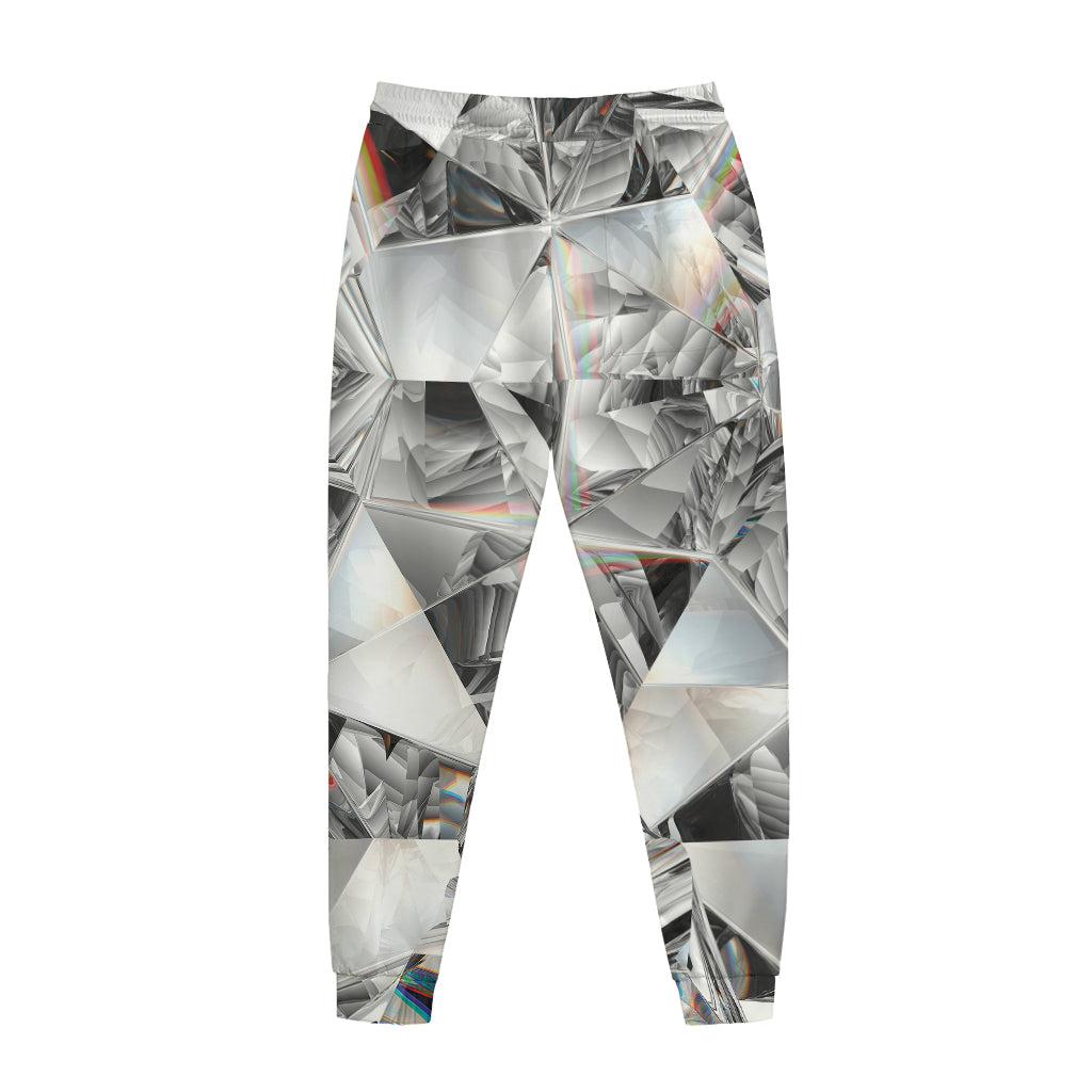 Diamond Artwork Print Jogger Pants